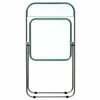 Fabulaxe Acrylic Folding Party Transparent Chair with Double Hinged Back, Indoor Outdoor, Blue QI004452.BL